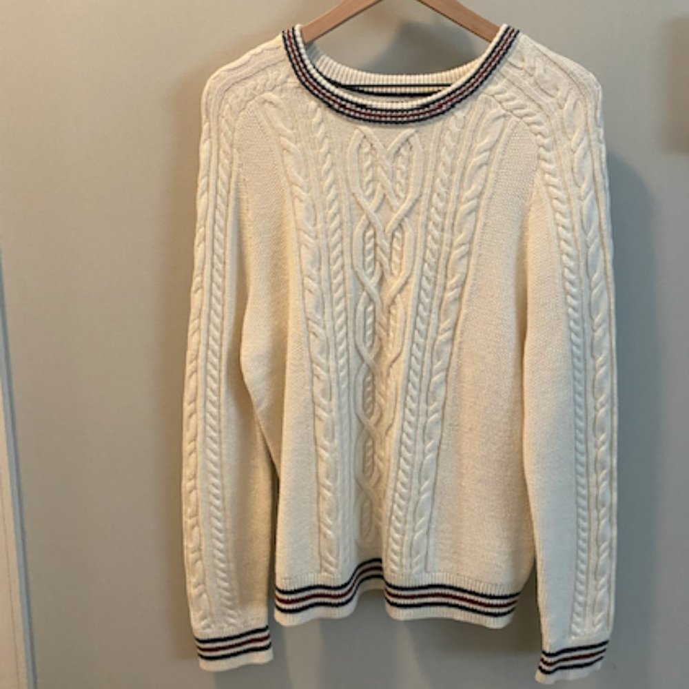 Land's End Cable Knit Crew Neck Sweater